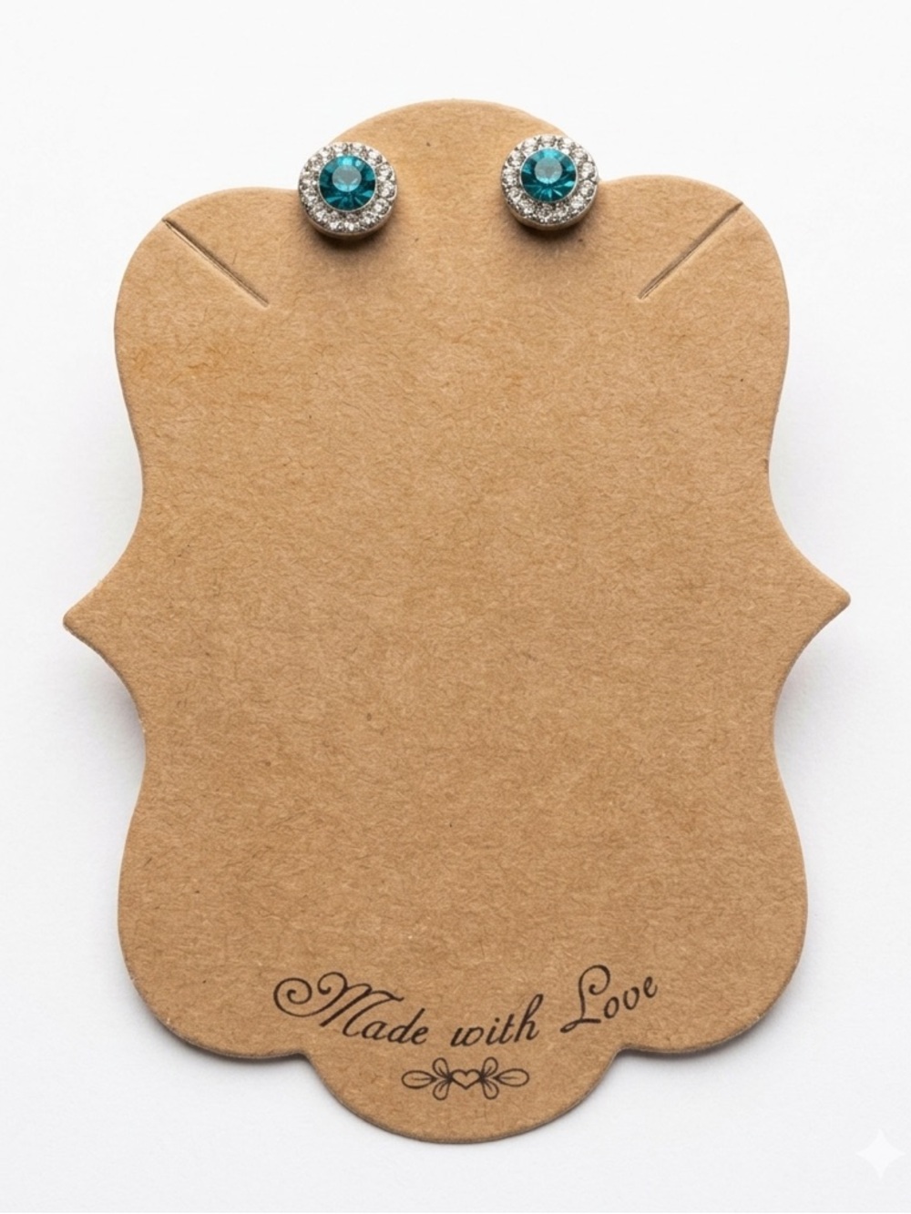 NWT Silver and Teal Stud Earrings - Picture 2 of 6